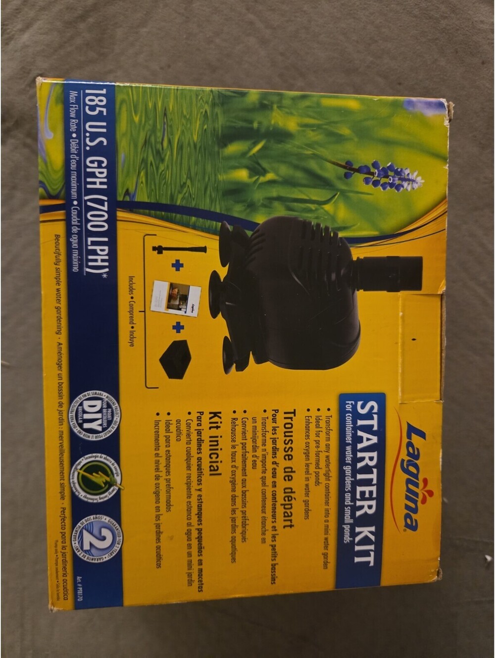 LAGUNA STARTER KIT for Water Gardens & Small Ponds 185 GPH #Y1
